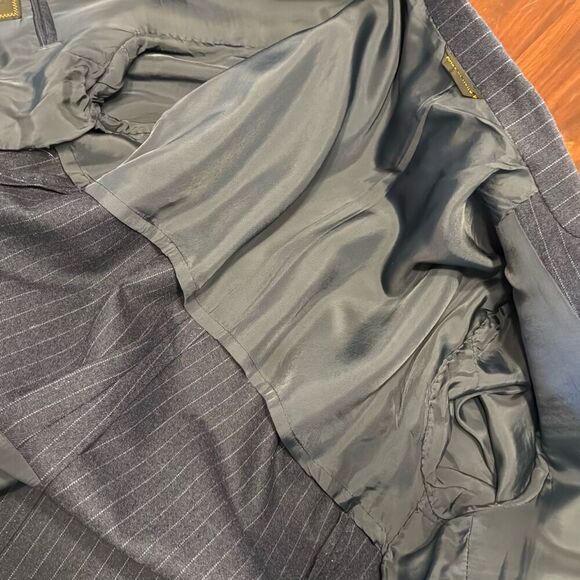 Sears Vintage Wool Navy Pinstriped Blazer Men’s 40L - Picture 6 of 7